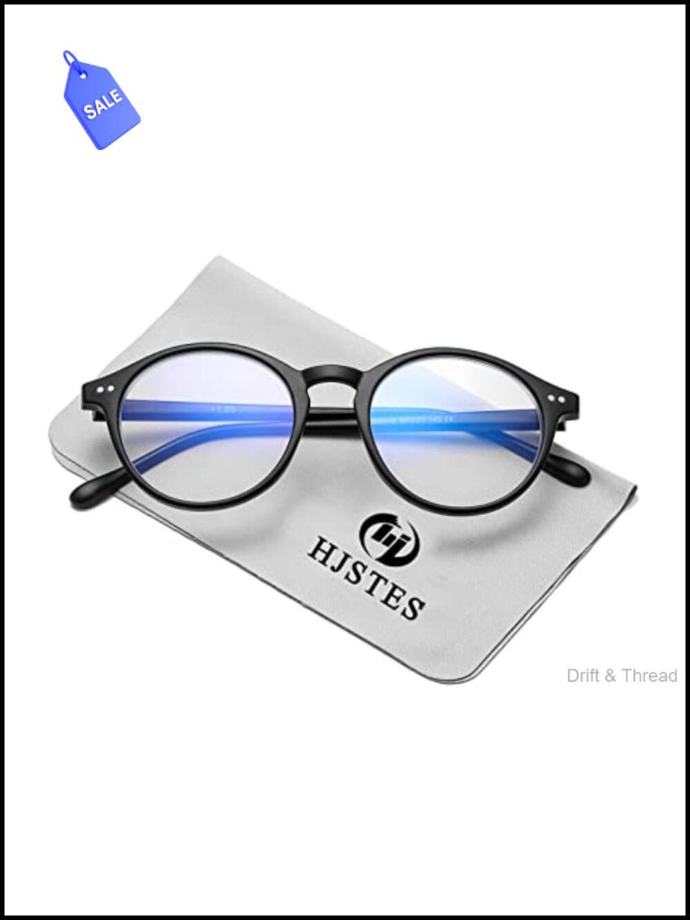Round Blue Light Blocking Glasses Thick TR90 Frame Eyeglasses